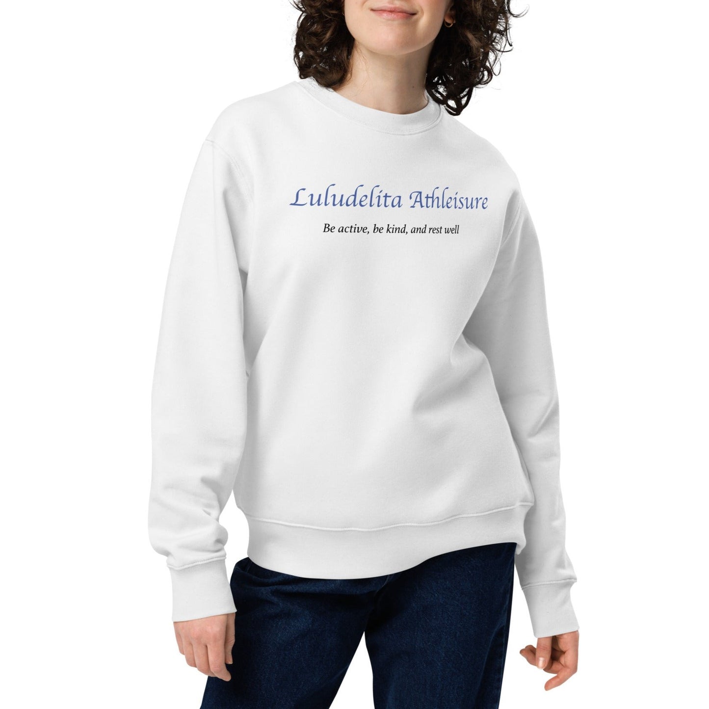 luludelita athlesiure cotton white sweatshirt